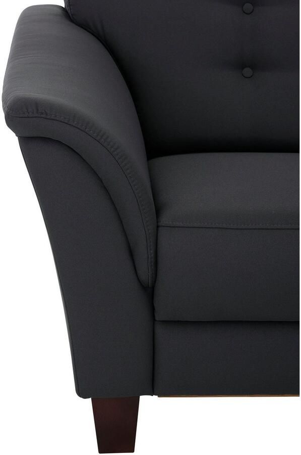 Home affaire Hoekbank Trondheim L-vorm met binnenvering en capitonnage achter poten beuken donker - Foto 6