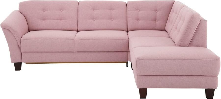 Home affaire Hoekbank Trondheim L-vorm met binnenvering en capitonnage achter poten beuken donker - Foto 13