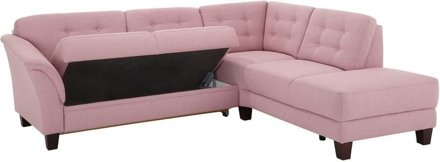 Home affaire Hoekbank Trondheim L-vorm met binnenvering en capitonnage achter poten beuken donker - Foto 18