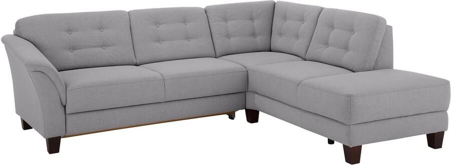 Home affaire Hoekbank Trondheim L-vorm met binnenvering en capitonnage achter poten beuken donker - Foto 5