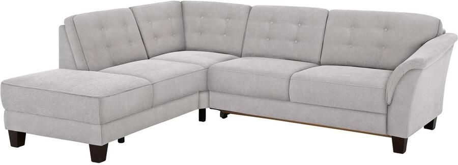 Home affaire Hoekbank Trondheim L-vorm met binnenvering en capitonnage achter poten beuken donker - Foto 5