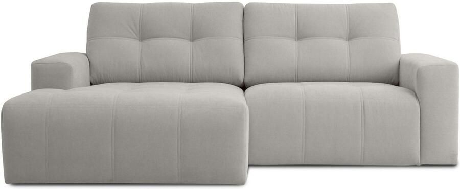 Home affaire Hoekbank Turnon lounge-sofa breedte 221 cm Chenille met knoop- en dubbele stiksels elegante uitstraling - Foto 4