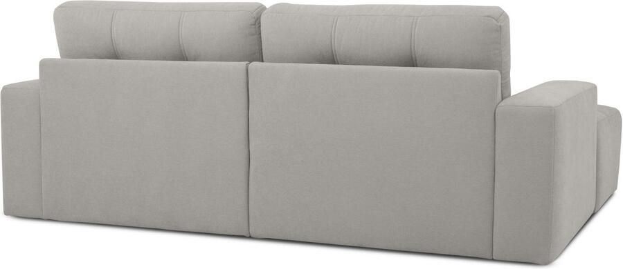 Home affaire Hoekbank Turnon lounge-sofa breedte 221 cm Chenille met knoop- en dubbele stiksels elegante uitstraling - Foto 3