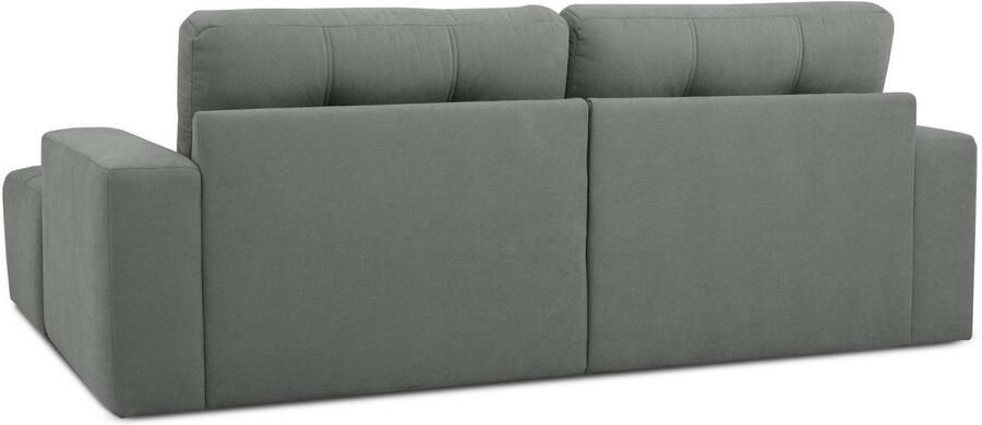 Home affaire Hoekbank Turnon lounge-sofa breedte 221 cm Chenille met knoop- en dubbele stiksels elegante uitstraling - Foto 3
