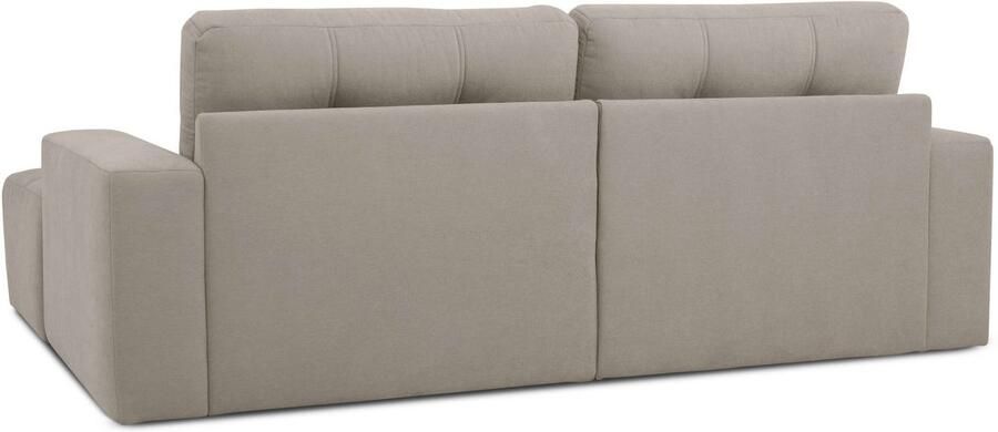 Home affaire Hoekbank Turnon lounge-sofa breedte 221 cm Chenille met knoop- en dubbele stiksels elegante uitstraling - Foto 3