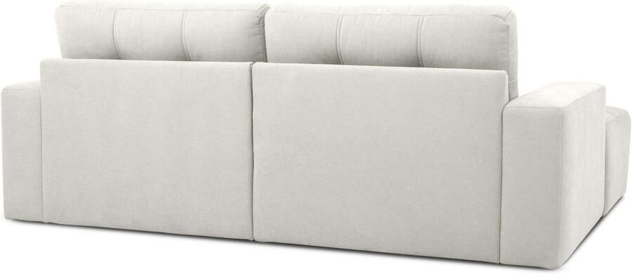 Home affaire Hoekbank Turnon lounge-sofa breedte 221 cm Chenille met knoop- en dubbele stiksels elegante uitstraling - Foto 3