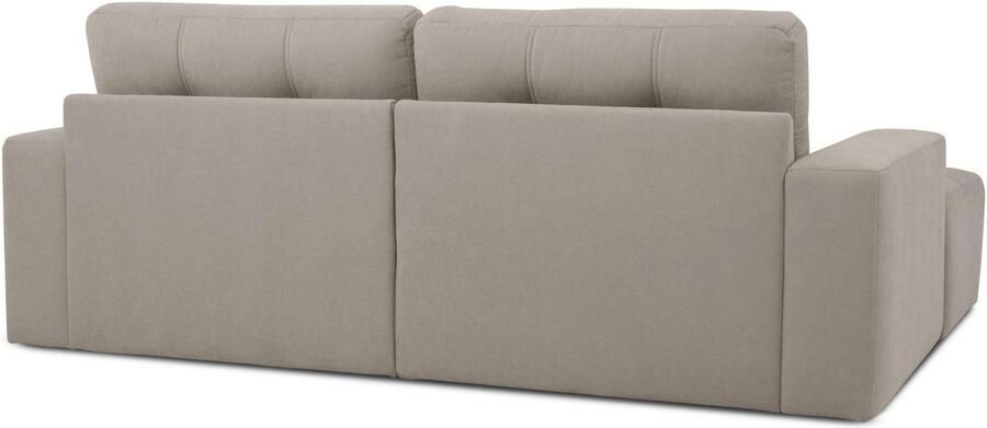 Home affaire Hoekbank Turnon lounge-sofa breedte 221 cm Chenille met knoop- en dubbele stiksels elegante uitstraling - Foto 3