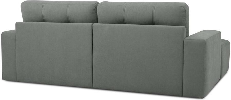 Home affaire Hoekbank Turnon lounge-sofa breedte 221 cm Chenille met knoop- en dubbele stiksels elegante uitstraling - Foto 3