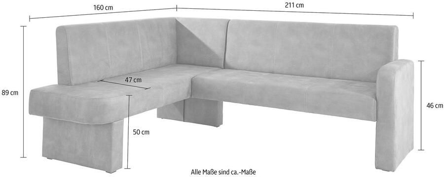 Home affaire Hoekbank Umag 210 x 60 cm