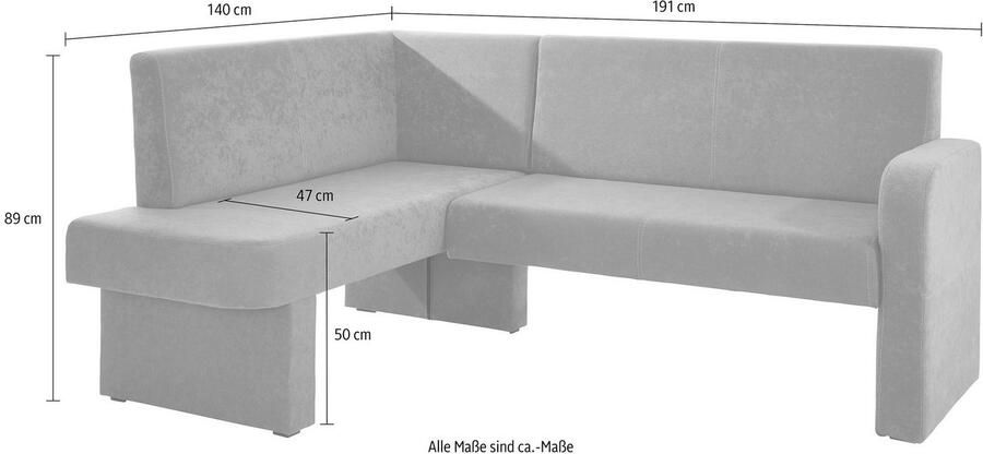 Home affaire Hoekbank Umag Zacht verdikte zitting en rugleuning verschillende kwaliteiten