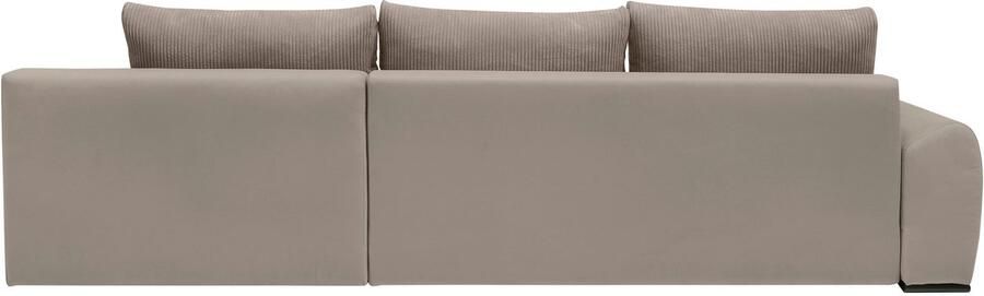 Home affaire Hoekbank Win L-vorm breedte 285cm optioneel met slaapfunctie en bedkast taupe corduroy - Foto 15
