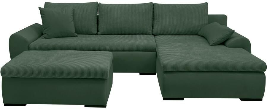 Home affaire Hoekbank Win L-vorm breedte 285cm optioneel met slaapfunctie en bedkast taupe corduroy - Foto 14