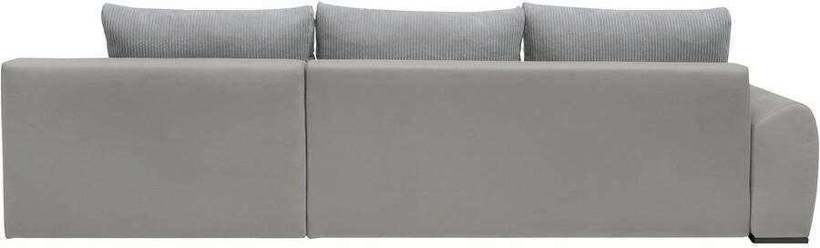 Home affaire Hoekbank Win L-vorm breedte 285cm optioneel met slaapfunctie en bedkast taupe corduroy - Foto 13