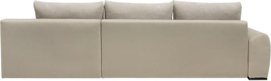 Home affaire Hoekbank Win L-vorm breedte 285cm optioneel met slaapfunctie en bedkast taupe corduroy - Foto 16