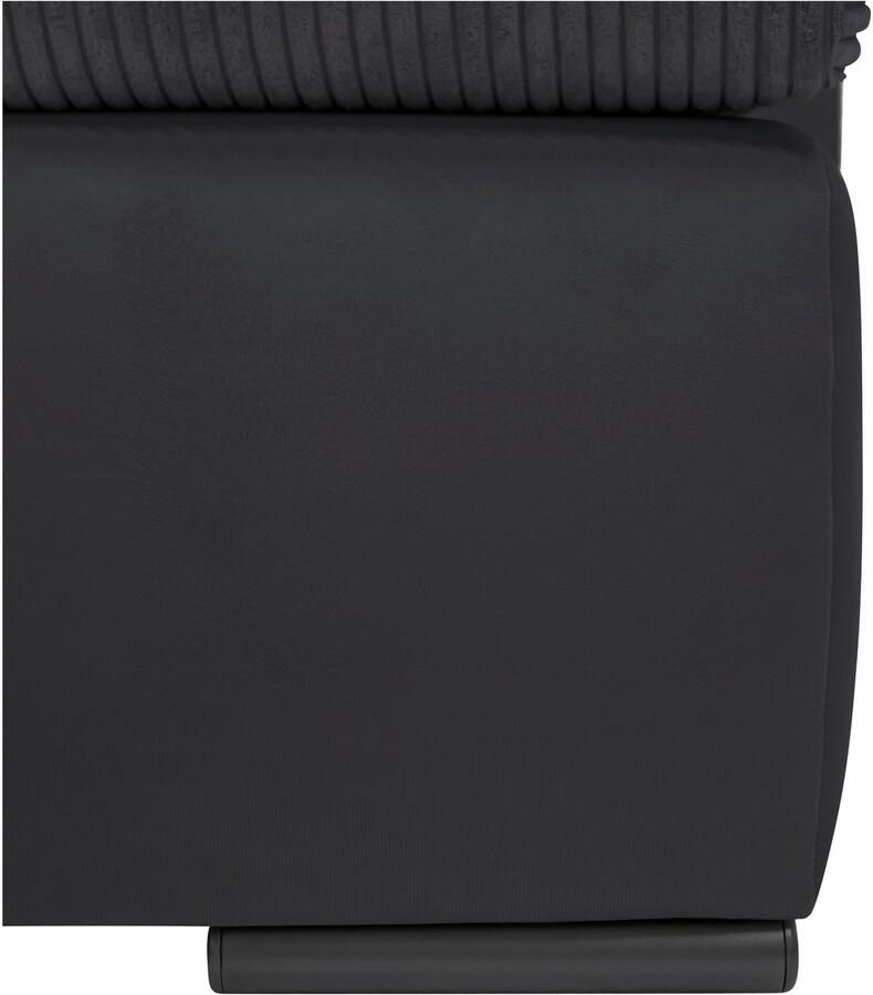 Home affaire Hoekbank Win L-vorm breedte 285cm optioneel met slaapfunctie en bedkast taupe corduroy