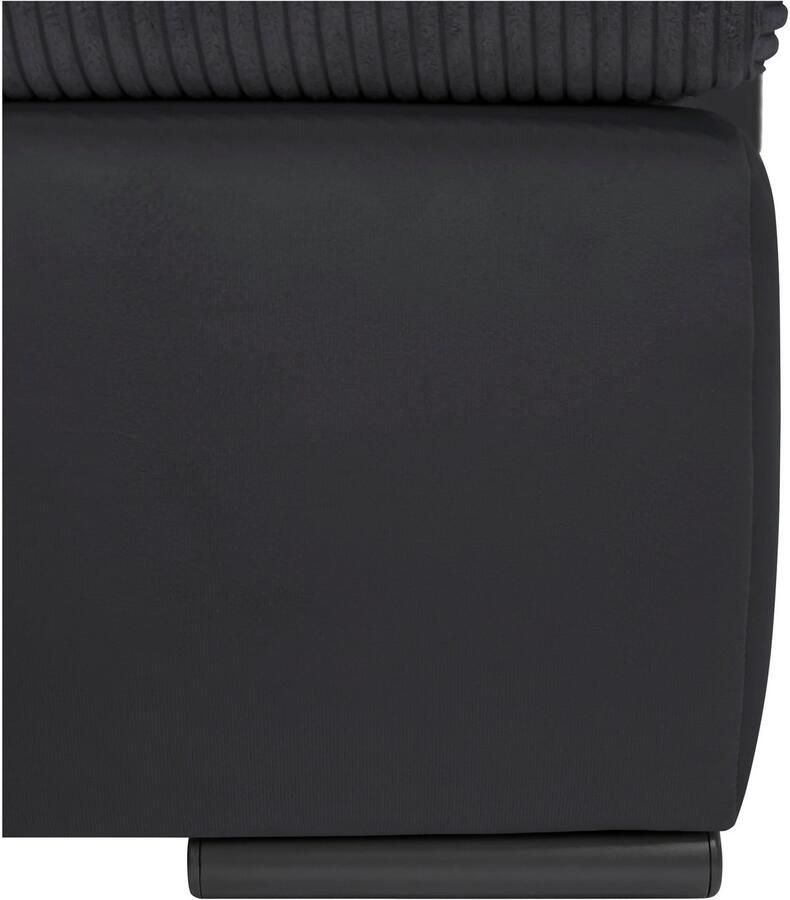 Home affaire Hoekbank Win L-vorm breedte 285cm optioneel met slaapfunctie en bedkast taupe corduroy