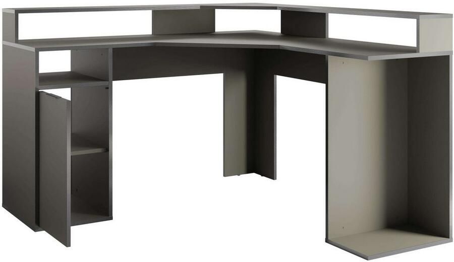 Home affaire Hoekbureau Omaha Gamingtafel met deur tower vak en monitorplank breedte 139 cm - Foto 8