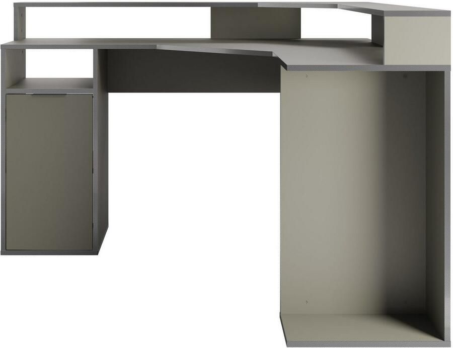 Home affaire Hoekbureau Omaha Gamingtafel met deur tower vak en monitorplank breedte 139 cm - Foto 3