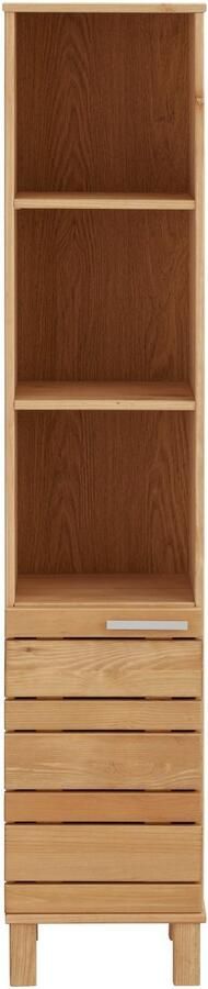 Home affaire Hoge kast Josie Breedte 30 cm van massief hout verstelbare planken metalen grepen - Foto 8