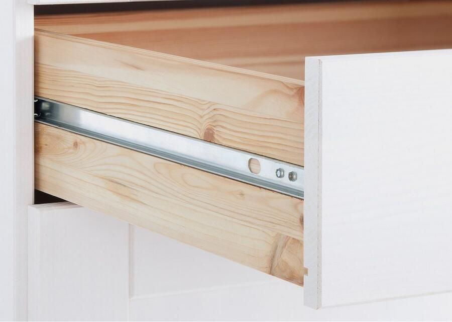 Home affaire Hoge kast Oslo 50 cm breed in 2 diepten 2 deuren 1 lade van massief grenen - Foto 3