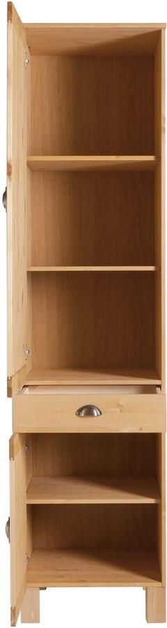 Home affaire Hoge kast Oslo 50 cm breed in 2 diepten 2 deuren 1 lade van massief grenen - Foto 17