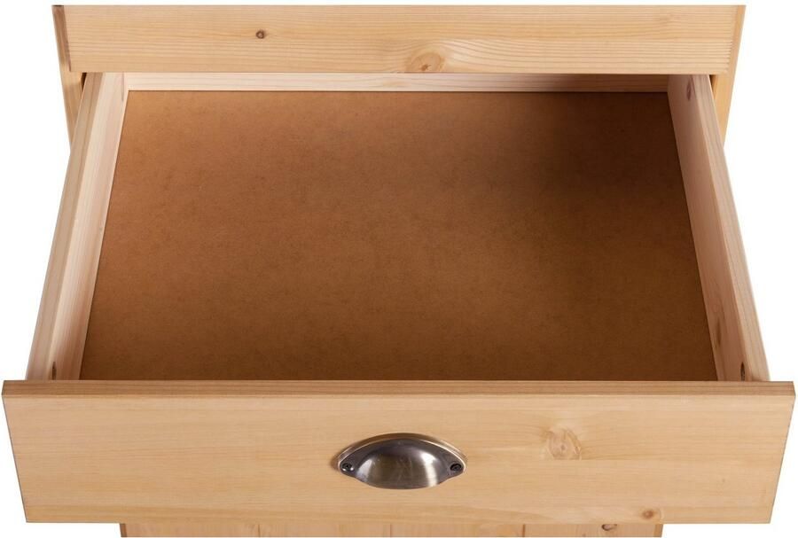 Home affaire Hoge kast Oslo 50 cm breed in 2 diepten 2 deuren 1 lade van massief grenen - Foto 9