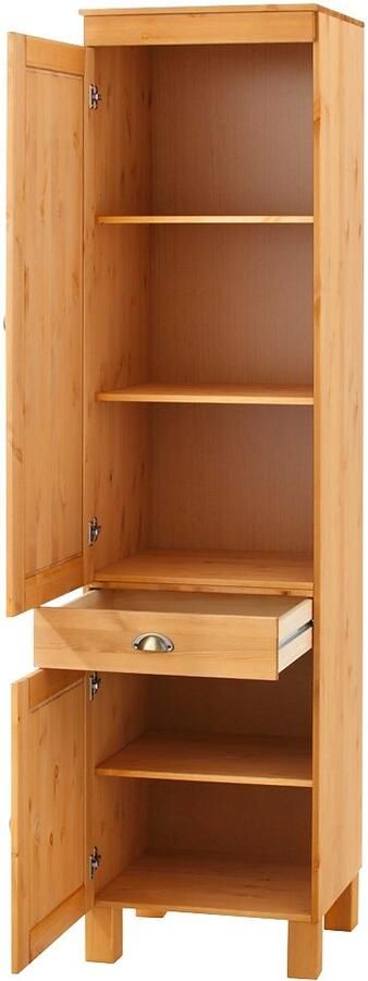 Home affaire Hoge kast Oslo 50 cm breed in 2 diepten 2 deuren 1 lade van massief grenen - Foto 15