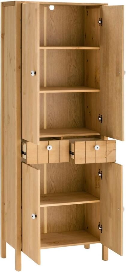Home affaire Hoge kast TINA Badkamermeubel kast breedte 57 cm massief hout - Foto 6