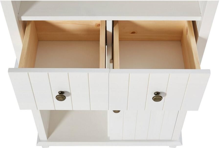 Home affaire Hoge kast Vili Badkamerkast hoogte 175 cm 2 lades 3 deuren van massief hout - Foto 14