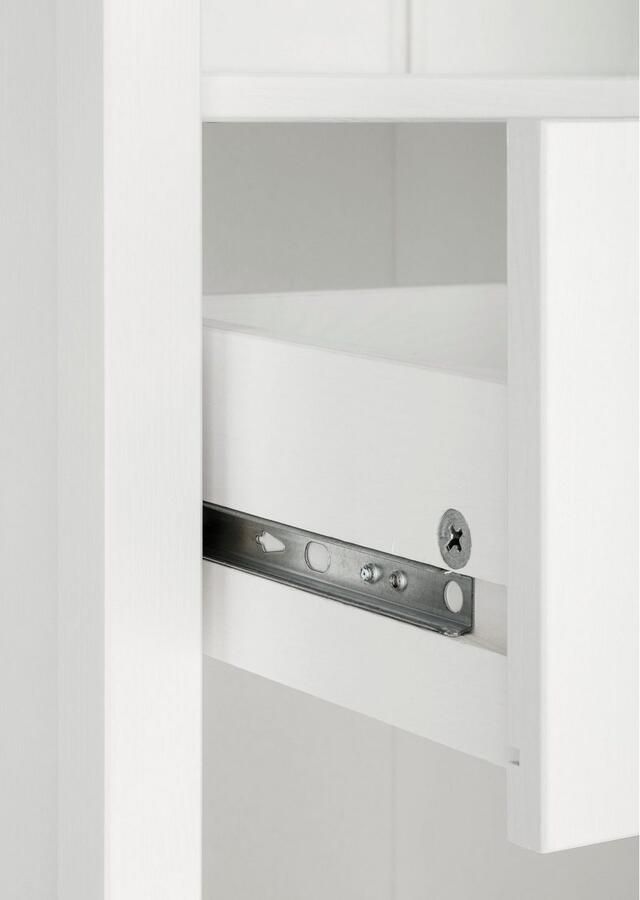 Home affaire Hoge kast Vili Badkamerkast hoogte 175 cm 2 lades 3 deuren van massief hout - Foto 9