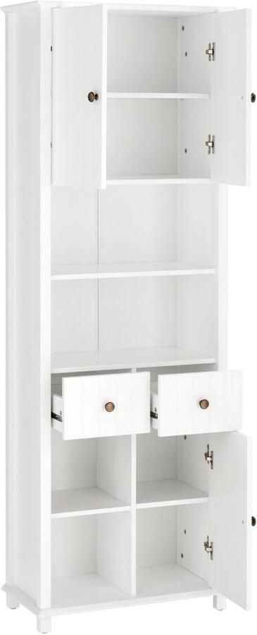 Home affaire Hoge kast Vili Badkamerkast hoogte 175 cm 2 lades 3 deuren van massief hout - Foto 17