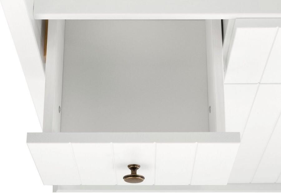 Home affaire Hoge kast Vili Badkamerkast hoogte 175 cm 2 lades 3 deuren van massief hout - Foto 12