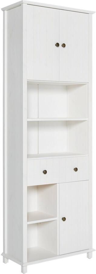 Home affaire Hoge kast Vili Badkamerkast hoogte 175 cm 2 lades 3 deuren van massief hout - Foto 19