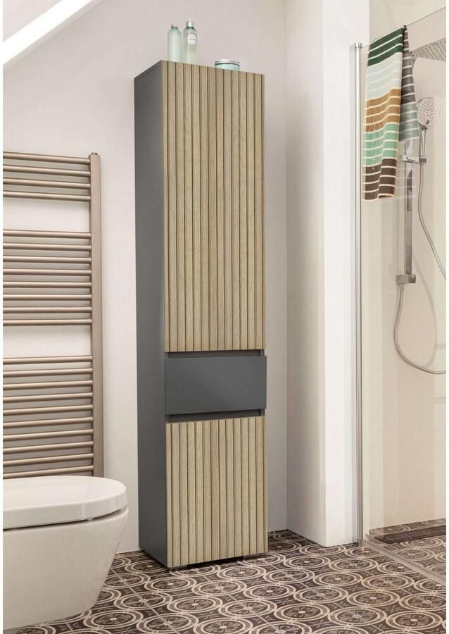 Home affaire Hoge kast Wisla Hoogte 180 cm met deuren & lade - Foto 5