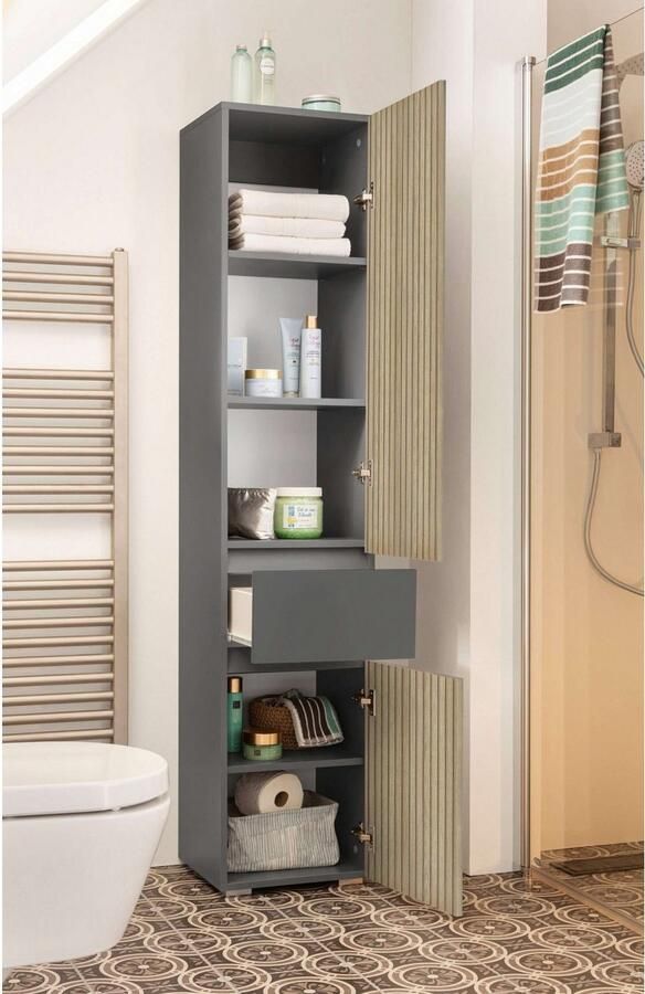 Home affaire Hoge kast Wisla Hoogte 180 cm met deuren & lade - Foto 7