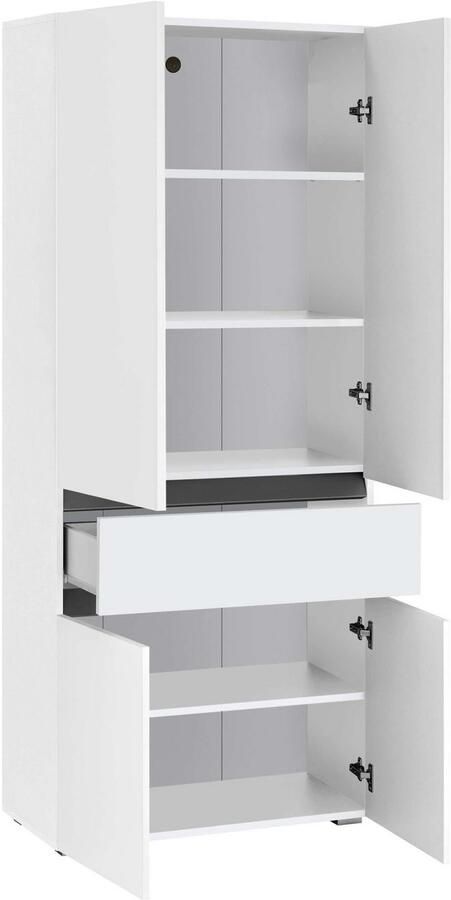 Home affaire Hoge kast Wisla met 4 deuren & 1 lade breedte 76 cm hoogte 180 cm - Foto 3