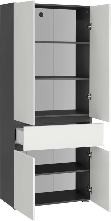 Home affaire Hoge kast Wisla met 4 deuren & 1 lade breedte 76 cm hoogte 180 cm - Foto 3