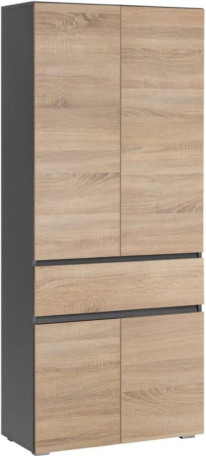 Home affaire Hoge kast Wisla met 4 deuren & 1 lade breedte 76 cm hoogte 180 cm - Foto 6