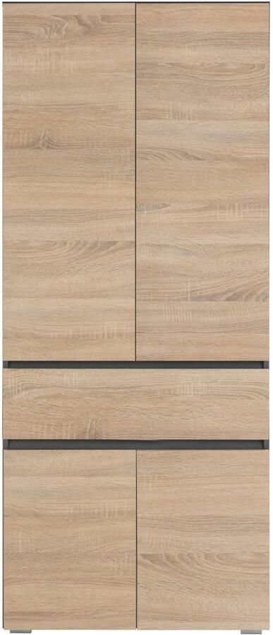 Home affaire Hoge kast Wisla met 4 deuren & 1 lade breedte 76 cm hoogte 180 cm - Foto 4