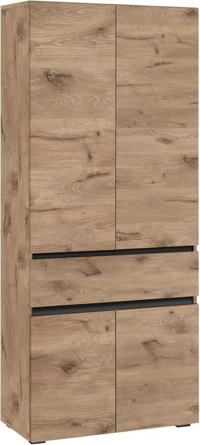 Home affaire Hoge kast Wisla met 4 deuren & 1 lade breedte 76 cm hoogte 180 cm - Foto 6