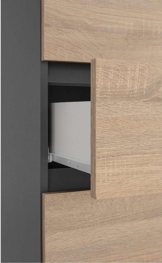 Home affaire Hoge kast Wisla met 4 deuren & 1 lade breedte 76 cm hoogte 180 cm - Foto 2