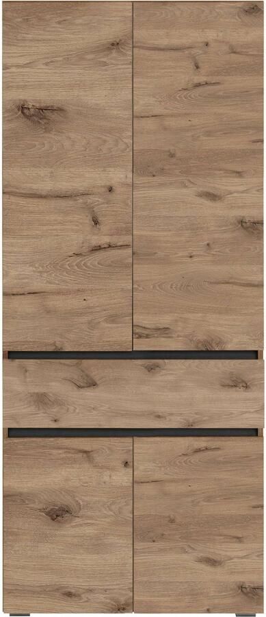 Home affaire Hoge kast Wisla met 4 deuren & 1 lade breedte 76 cm hoogte 180 cm - Foto 4