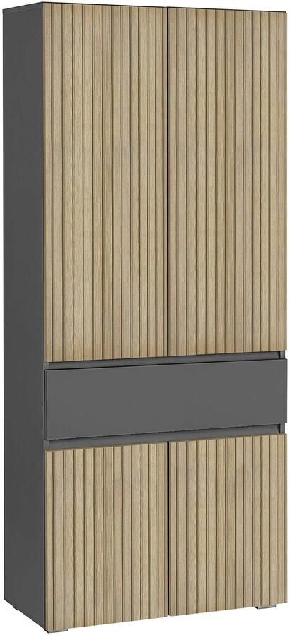 Home affaire Hoge kast Wisla met 4 deuren & 1 lade breedte 76 cm hoogte 180 cm - Foto 6