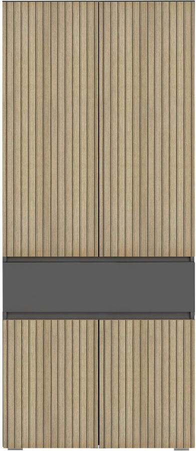 Home affaire Hoge kast Wisla met 4 deuren & 1 lade breedte 76 cm hoogte 180 cm - Foto 4