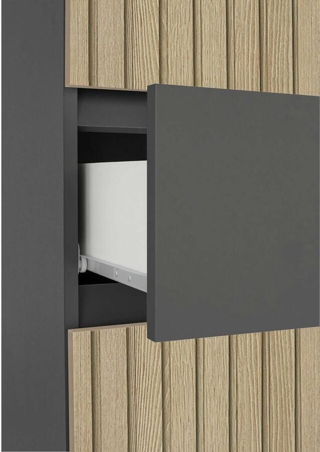 Home affaire Hoge kast Wisla met 4 deuren & 1 lade breedte 76 cm hoogte 180 cm - Foto 2