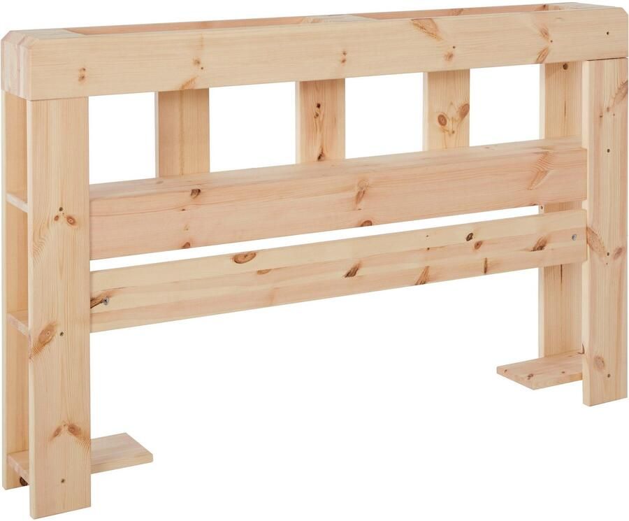 Home affaire Hoofdbord Alasco voor palletbed alasco gemaakt van massief hout met 7 open vakken - Foto 3