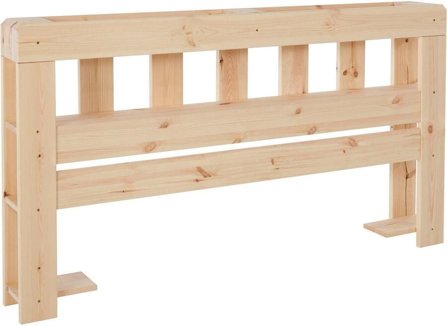 Home affaire Hoofdbord Alasco voor palletbed alasco gemaakt van massief hout met 7 open vakken - Foto 4