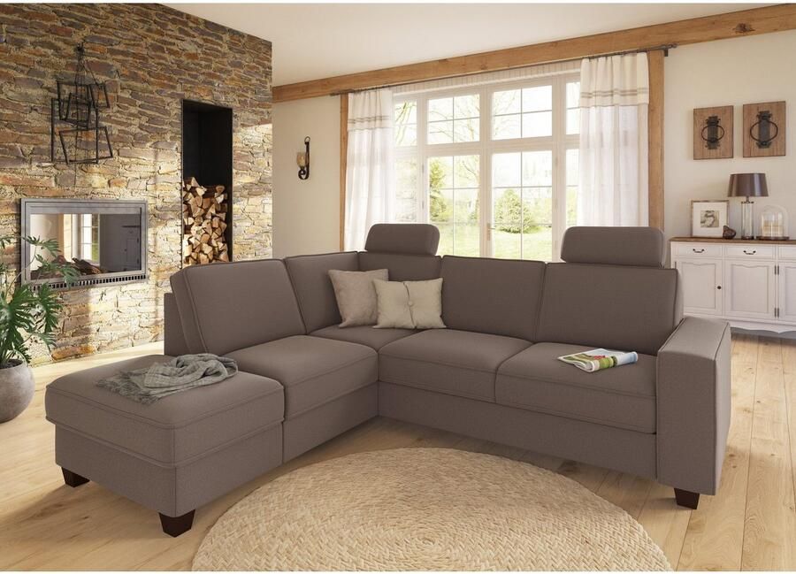 Home affaire Hoekbank County L-model naar keuze ottomane links of rechts met binnenveringsinterieur (2-delig) - Foto 3
