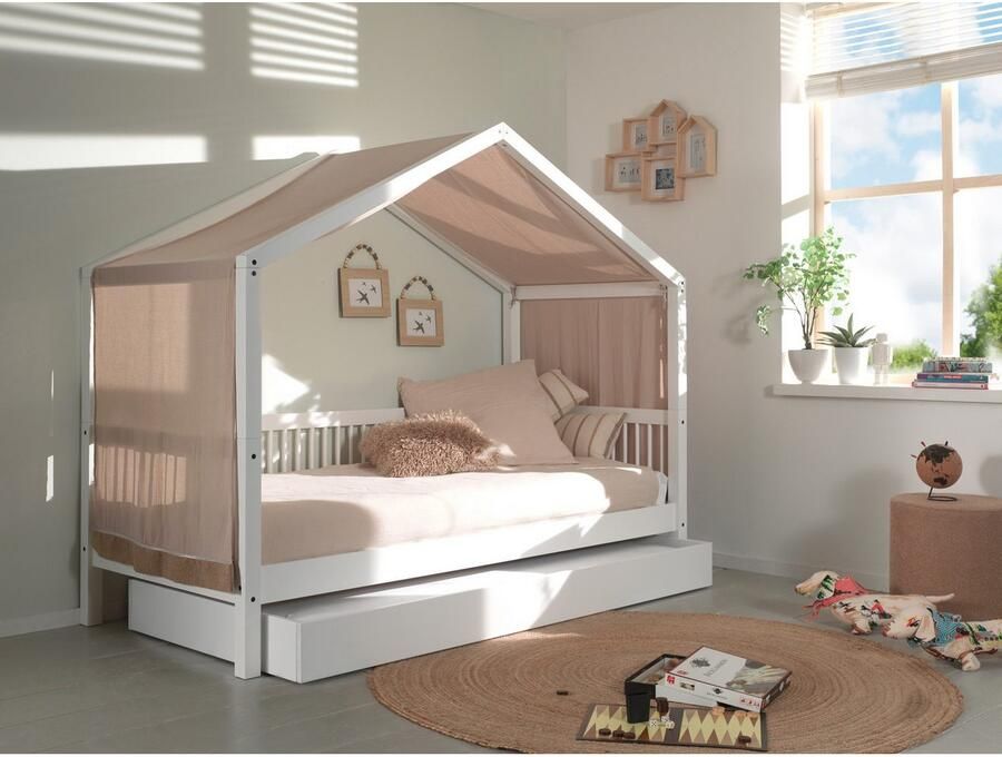 Home affaire Huisbed Forrest met dakconstructie textielhemel later om te bouwen tot een eenpersoonsbed - Foto 2