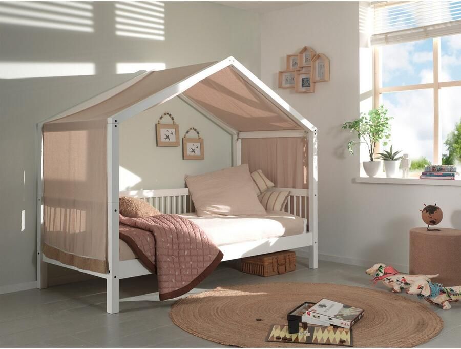 Home affaire Huisbed Forrest met dakconstructie textielhemel later om te bouwen tot een eenpersoonsbed - Foto 2